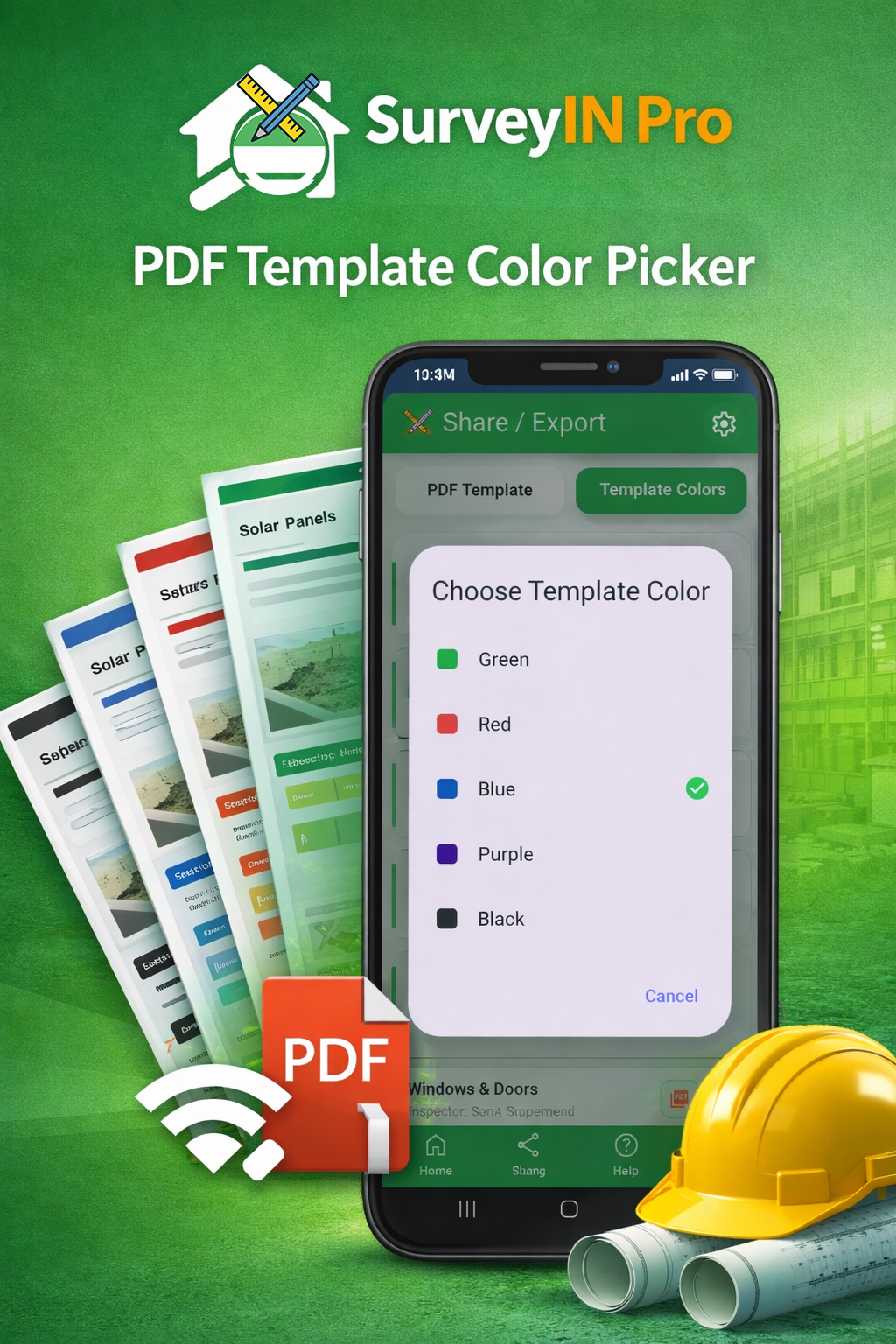 PDF template styling and branding