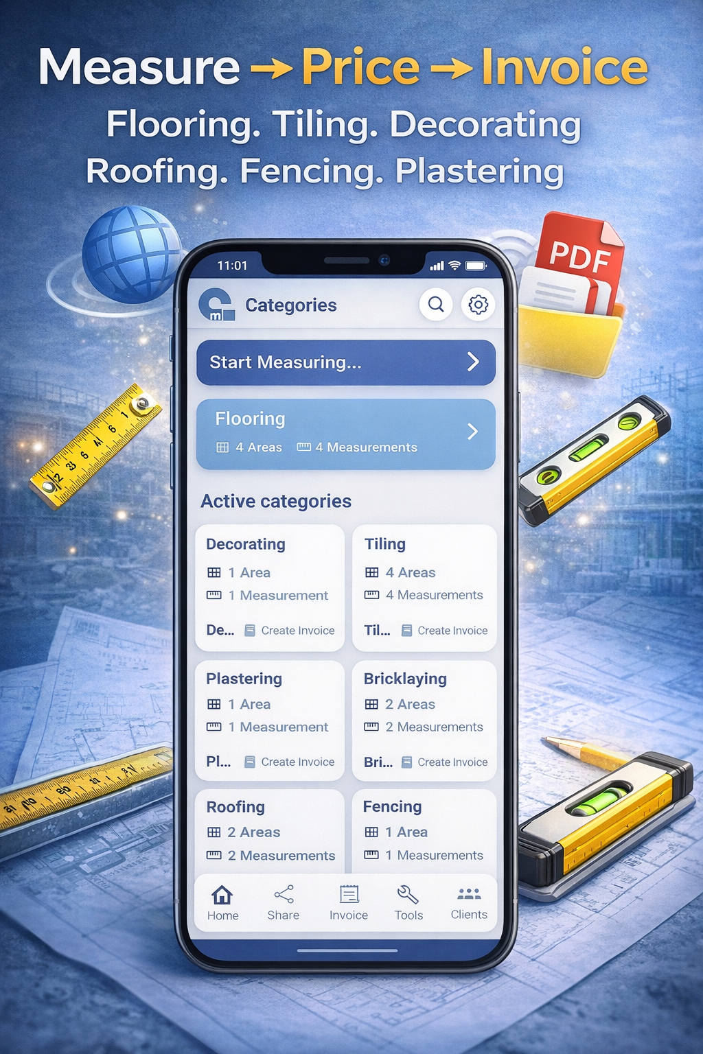 MeasureIN Pro – Categories